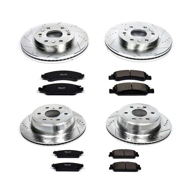 PowerStop Z23 Evolution Sport 6-Lug Brake Rotor and Pad Kit; Front and Rear (08-14 Yukon)