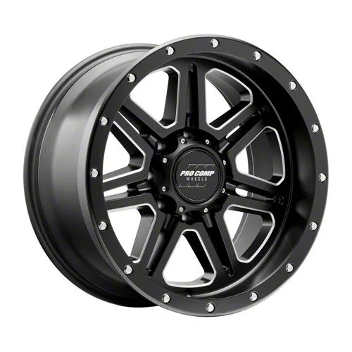Pro Comp Wheels 62 Series Apex Satin Black Milled 6-Lug Wheel; 20x10; -18mm Offset (21-26 F-150)