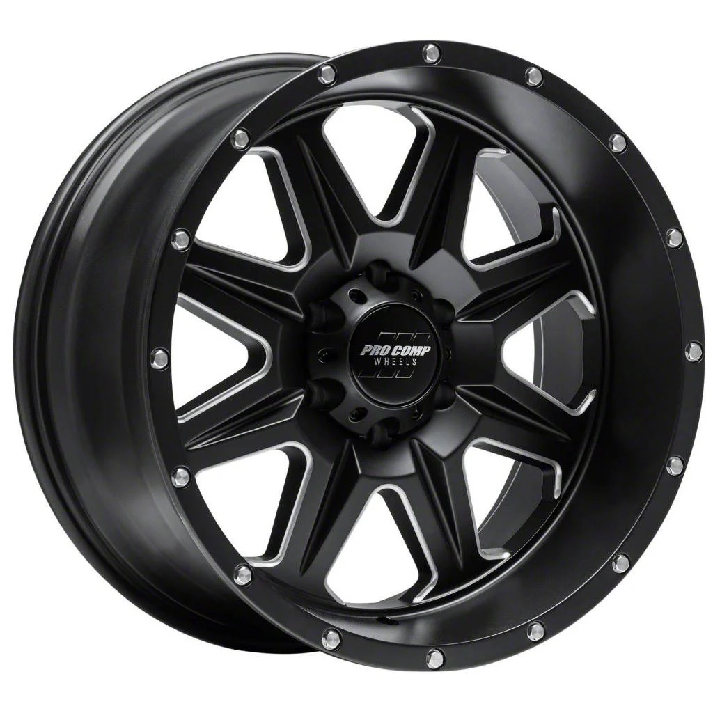 Pro Comp Wheels 63 Series Recon Satin Black Milled 6-Lug Wheel; 20x10; -18mm Offset (21-26 F-150)