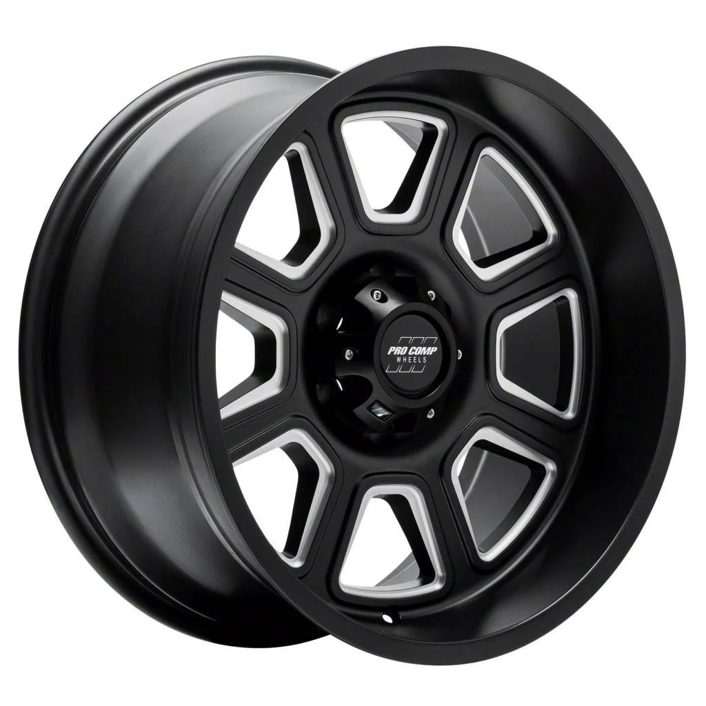 Pro Comp Wheels 64 Series Gunner Satin Black Milled 6-Lug Wheel; 20x10; -18mm Offset (21-26 F-150)
