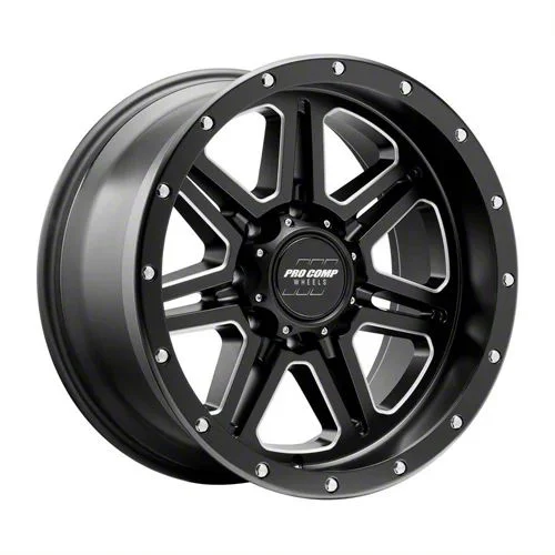 Pro Comp Wheels 62 Series Apex Satin Black Milled 8-Lug Wheel; 20x10; -18mm Offset (17-22 F-350 Super Duty SRW)