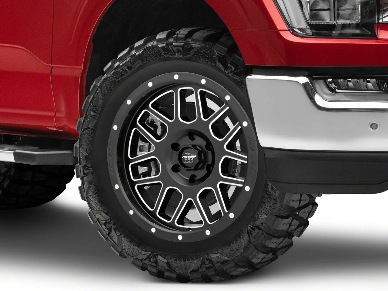 Pro Comp Wheels Vertigo Satin Black Milled 6-Lug Wheel; 20x9; 6mm Offset (21-26 F-150)