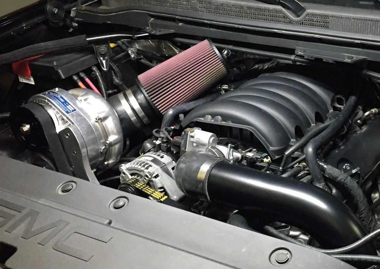 Procharger Stage II Intercooled Supercharger Complete Kit with P-1SC-1; Satin Finish; Dedicated Drive (14-18 5.3L Silverado 1500)