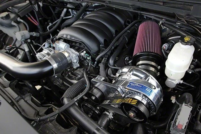 Procharger Stage II Intercooled Supercharger Tuner Kit with P-1SC-1; Satin Finish; Dedicated Drive (14-18 5.3L Silverado 1500)