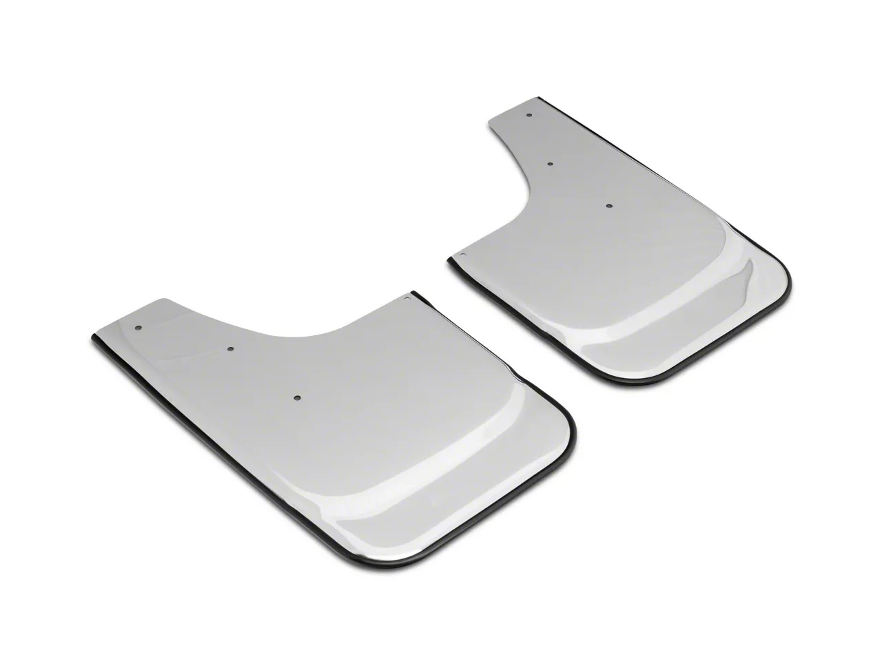 Putco Stainless Steel Mud Flaps with Bowtie Logo; Front or Rear (07-26 Silverado 1500)