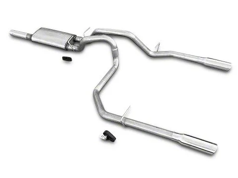 Pypes Violator Dual Exhaust System with Polished Tips; Rear Exit (10-26 6.2L Sierra 1500)