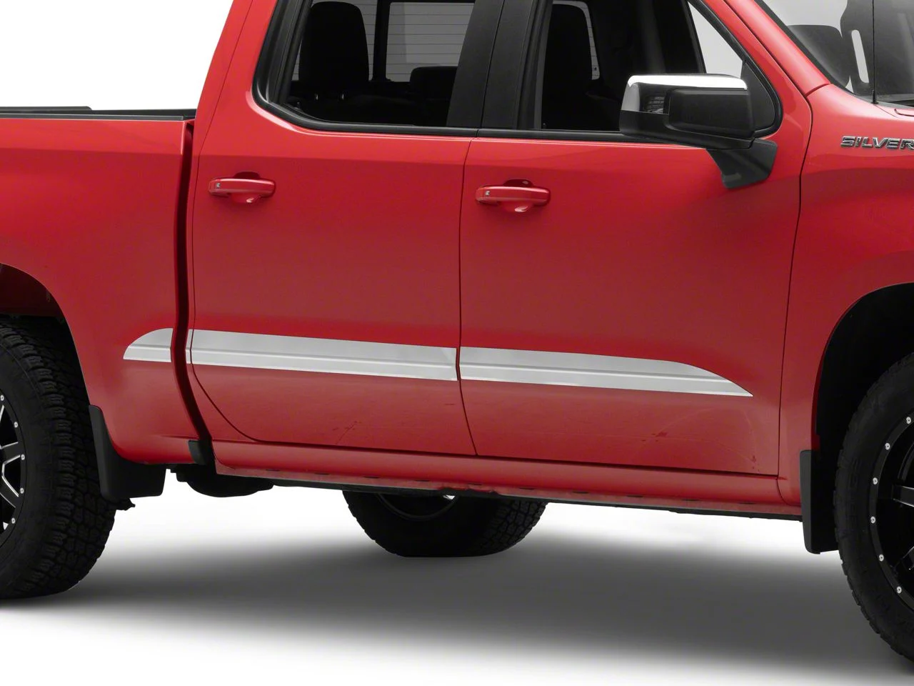 Body Side Molding Accent Trim; Stainless Steel (19-26 Silverado 1500 Crew Cab)