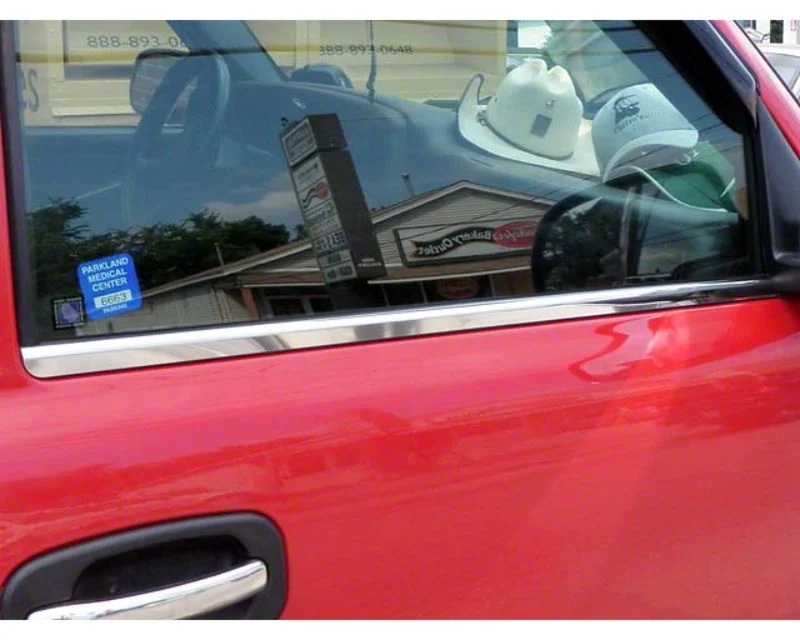 Window Sill Trim Set; Stainless Steel (07-13 Silverado 1500 Regular Cab)