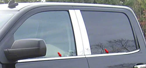 Window Sill Trim Set; Stainless Steel (14-18 Silverado 1500 Crew Cab)