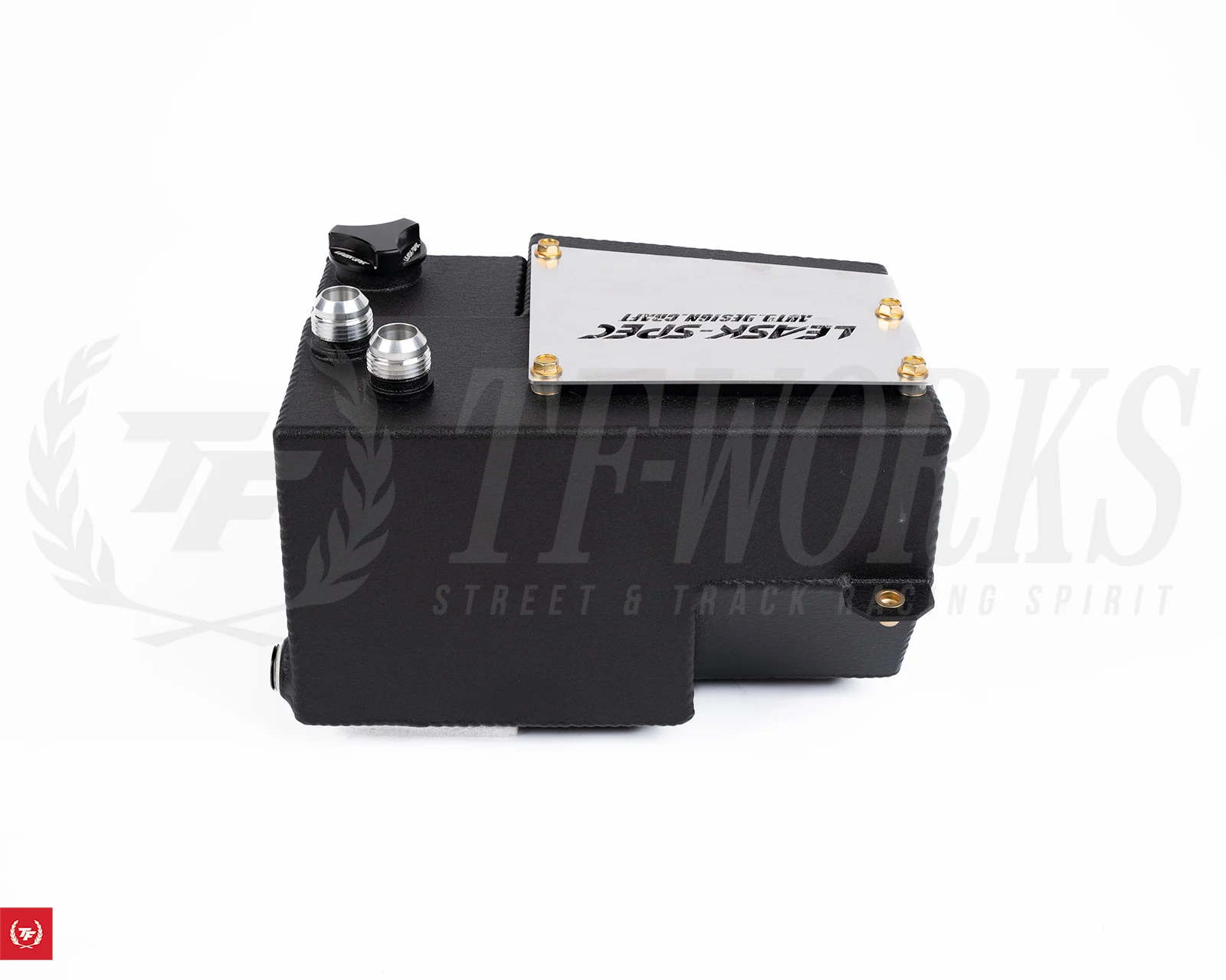 LeaskSpec "Track" R32 Oil Catch Can + Coolant Overflow Combo Tank - Black