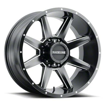 Raceline Stryker Satin Black Milled 6-Lug Wheel; 20x9; 18mm Offset (07-14 Yukon)