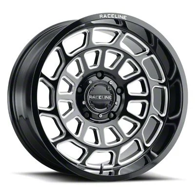 Raceline Warp Gloss Black Machined 6-Lug Wheel; 20x9; 18mm Offset (07-14 Yukon)