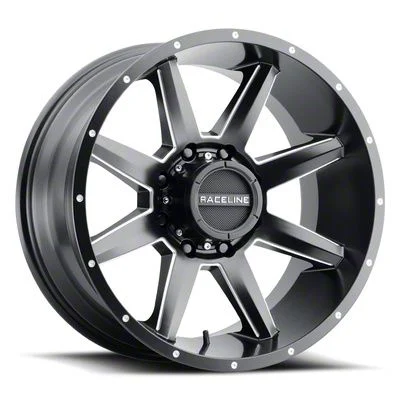 Raceline Stryker Satin Black Milled 6-Lug Wheel; 20x9; 0mm Offset (15-20 Yukon)
