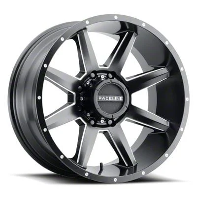 Raceline Stryker Satin Black Milled 6-Lug Wheel; 20x9; 0mm Offset (21-26 Yukon)