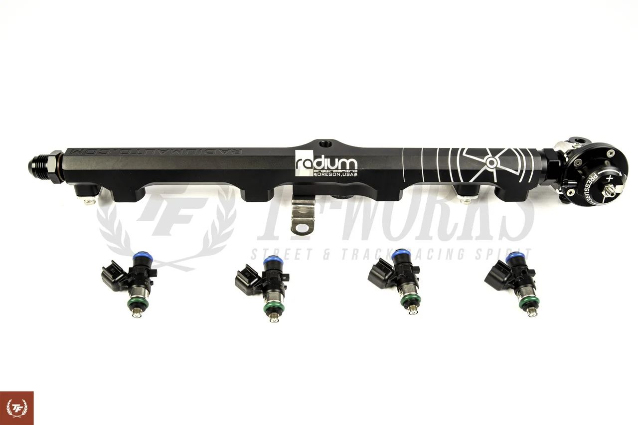 TF Works - Radium Fuel Rail + FPR + ID1050x Injector Combo Set - S13 SR20DET