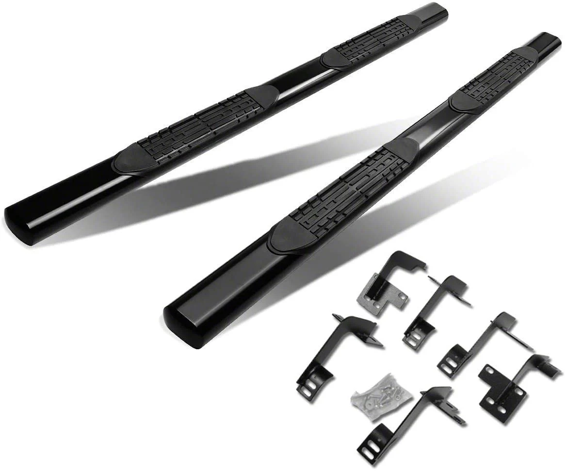 4-Inch Nerf Side Step Bars; Black (19-26 RAM 1500 Crew Cab)