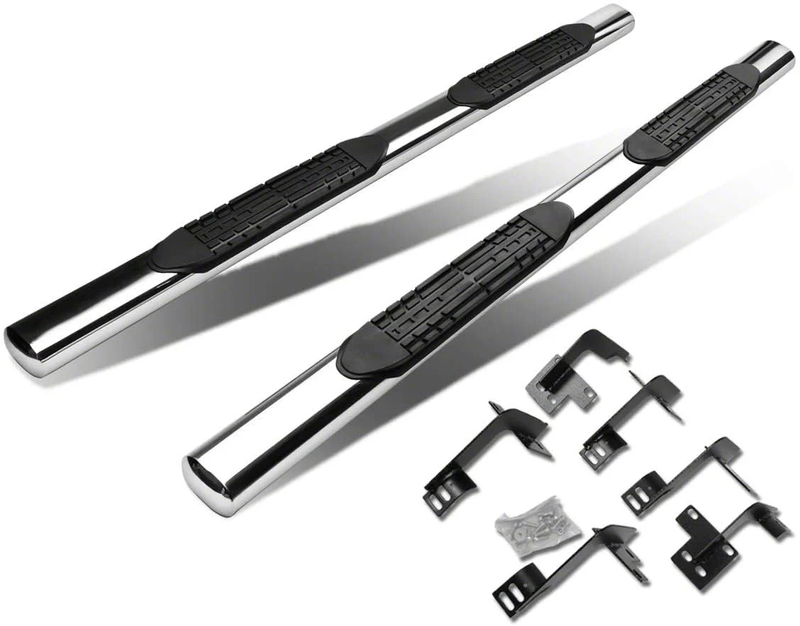 4-Inch Nerf Side Step Bars; Stainless Steel (19-26 RAM 1500 Crew Cab)