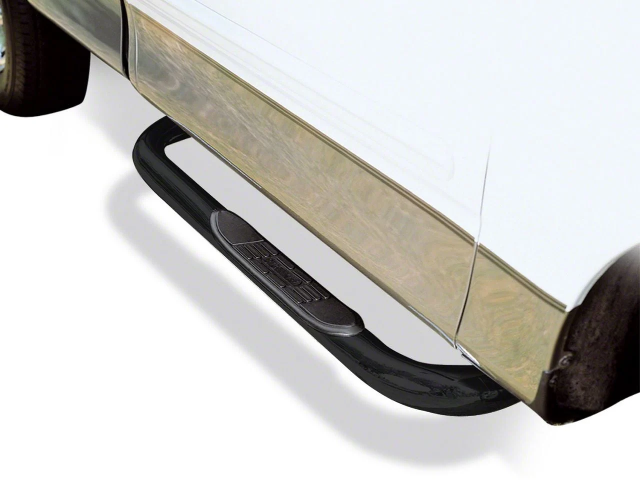 Go Rhino 3-Inch 4000 Series Cab Length Side Step Bars; Black (09-14 RAM 1500 Regular Cab)