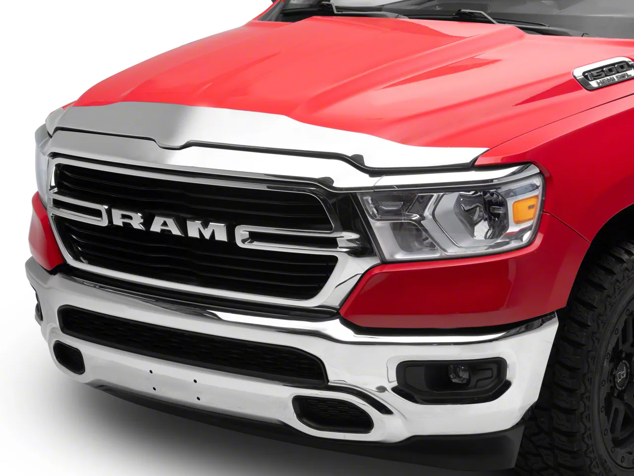 Aeroskin Hood Protector; Chrome (19-26 RAM 1500, Excluding Rebel, RHO & TRX)