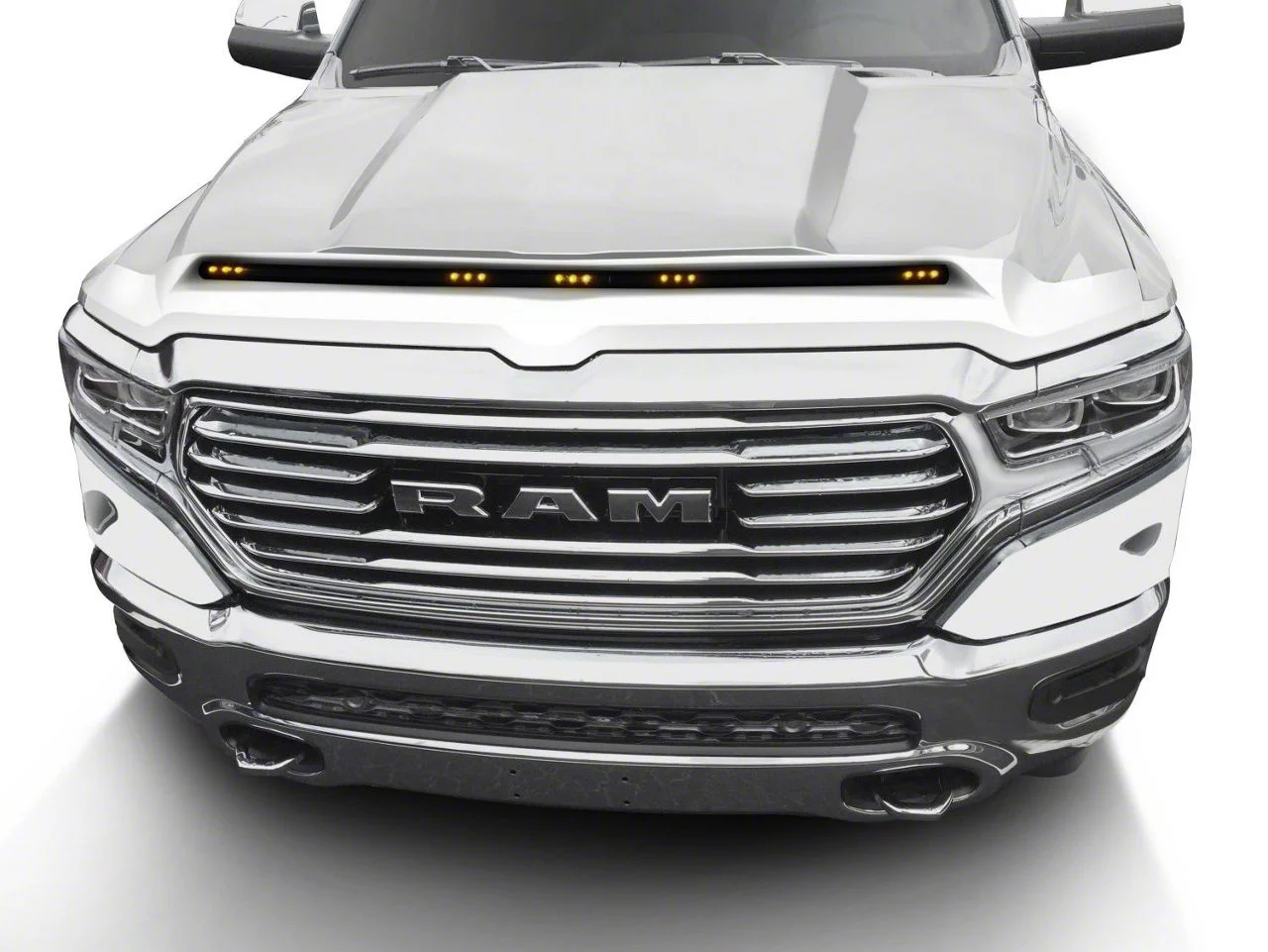 Aeroskin LightShield Color-Match Hood Protector; Ivory Pearl Tri-Coat (19-25 RAM 1500, Excluding Rebel, RHO & TRX)