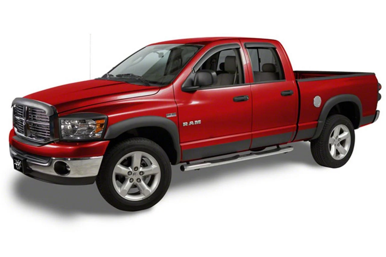 Original Riderz Fender Flares; Smooth Black (02-08 RAM 1500 w/ 8-Foot Box)
