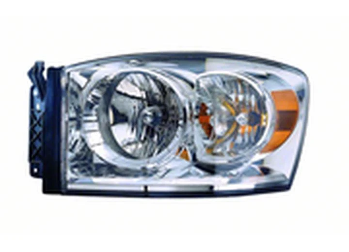 CAPA Replacement Halogen Headlight; Chrome Housing; Clear Lens; Driver Side (07-08 RAM 1500)