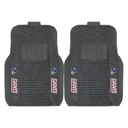 Molded Front Floor Mats with New York Giants Logo (Universal; Some Adaptation May Be Required)
