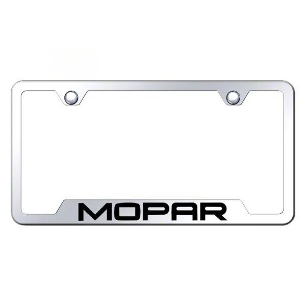 MOPAR License Plate Frame; Chrome (Universal; Some Adaptation May Be Required)