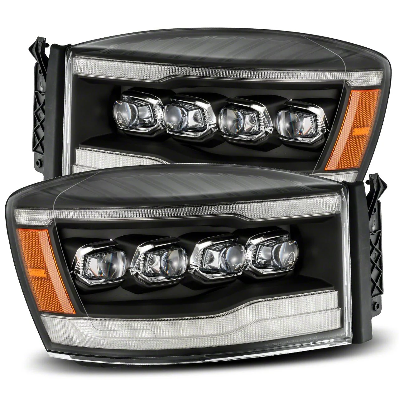AlphaRex NOVA-Series LED Projector Headlights; Black Housing; Clear Lens (06-08 RAM 1500)