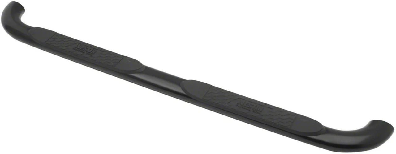 Platinum 4-Inch Oval Side Step Bars; Black (02-08 RAM 1500 Quad Cab)