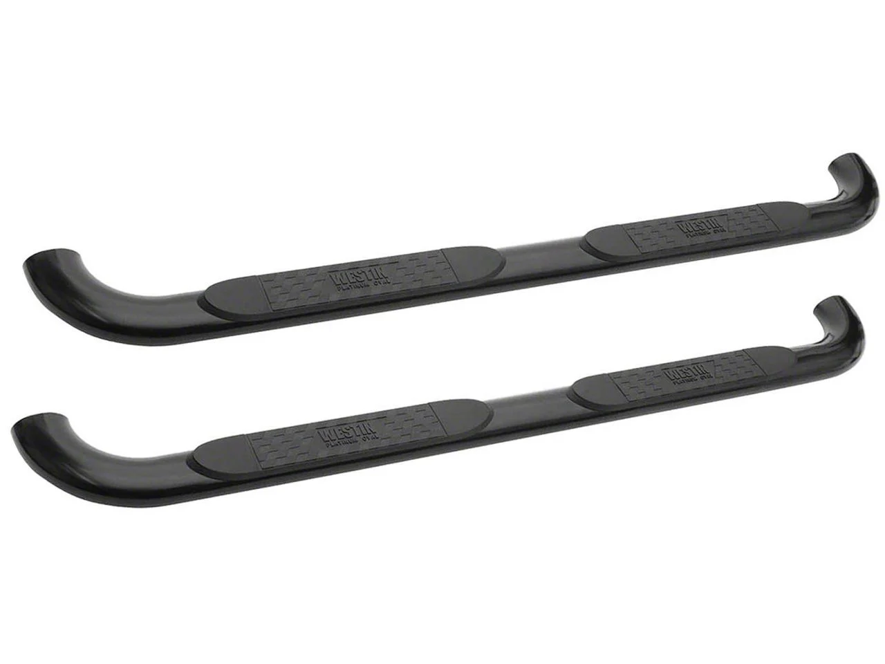 Westin Platinum 4-Inch Oval Side Step Bars; Black (06-08 RAM 1500 Mega Cab)