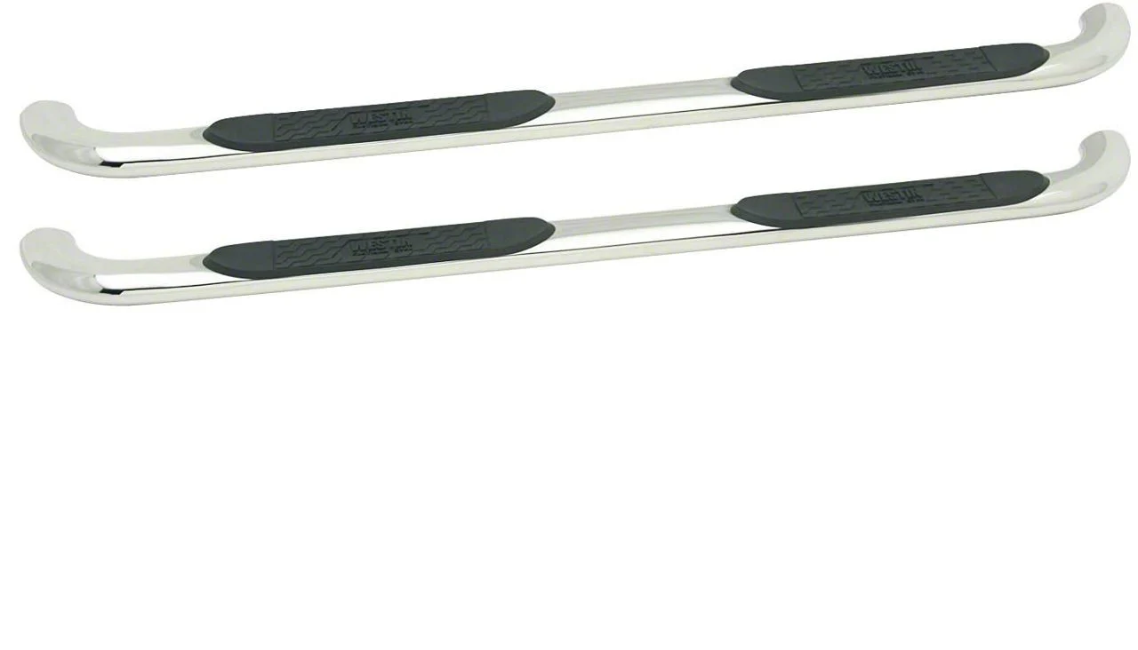 Westin Platinum 4-Inch Oval Side Step Bars; Stainless Steel (09-18 RAM 1500 Quad Cab)