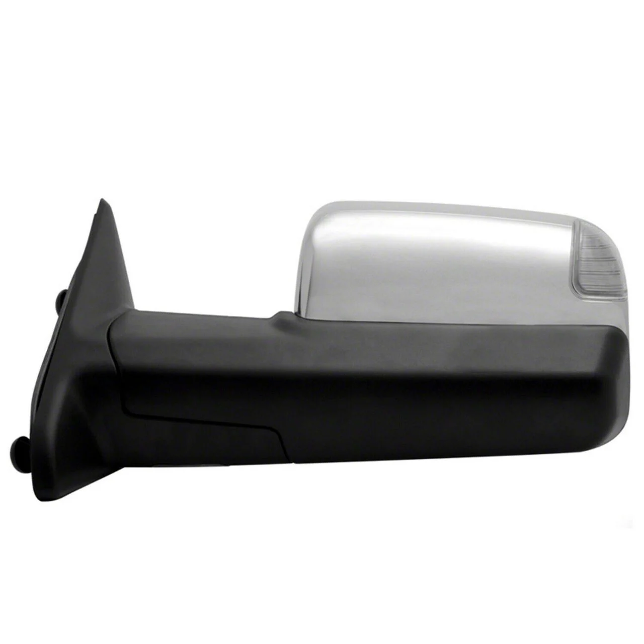Powered Heated Manual Extended Mirrors with LED Turn Signal; Driver Side; Chrome (09-12 RAM 1500)