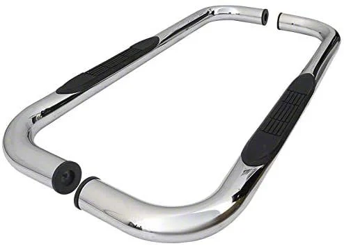 3-Inch Round Side Step Bars; Chrome (02-08 RAM 1500 Regular Cab)