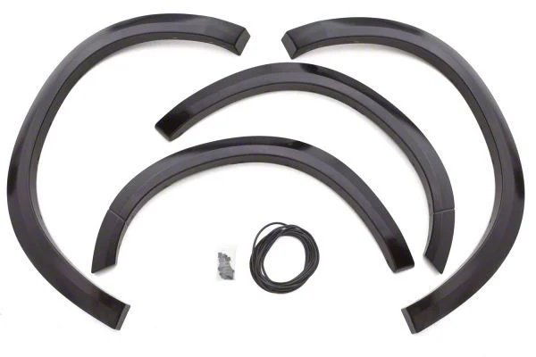 Elite Series Sport Style Fender Flares; Front and Rear; Smooth Black (09-18 RAM 1500, Excluding Express, Rebel & Sport)
