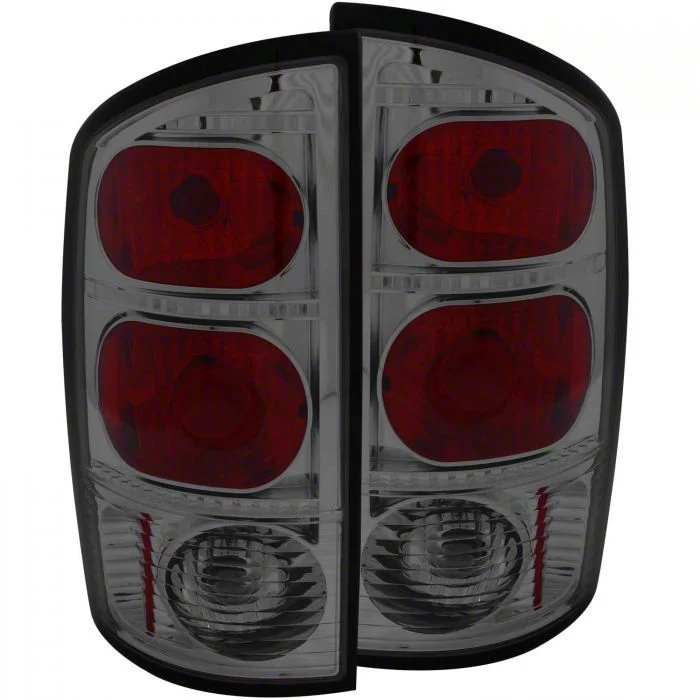 Tail Lights; Chrome Housing; Smoked Lens (02-05 RAM 1500)