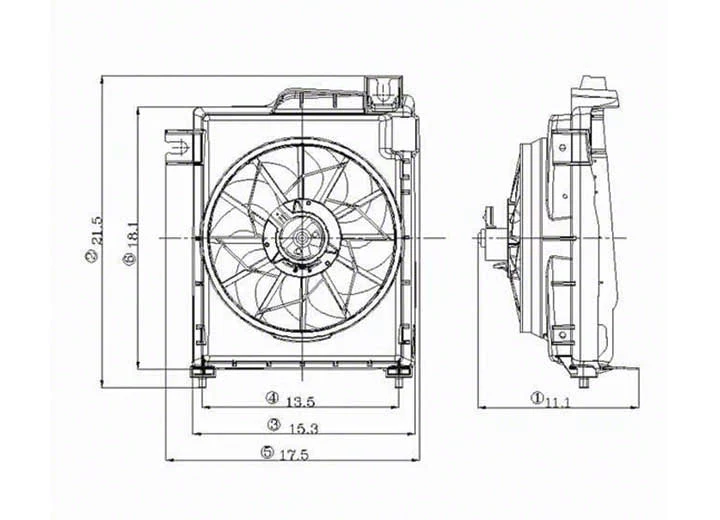 Replacement Air Conditioning Condenser Fan (03-09 5.7, 5.9 or 6.7L RAM 2500)