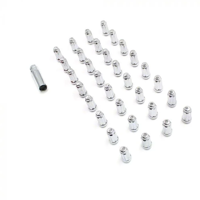 Chrome 6-Spline Lug Nut Kit; 9/16-Inch; Set of 32 (03-11 RAM 2500)