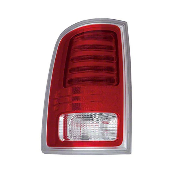 OE Certified Replacement Tail Light; Chrome Housing; Red/Clear Lens; Driver Side (13-18 RAM 2500 w/ Factory Halogen Tail Lights)