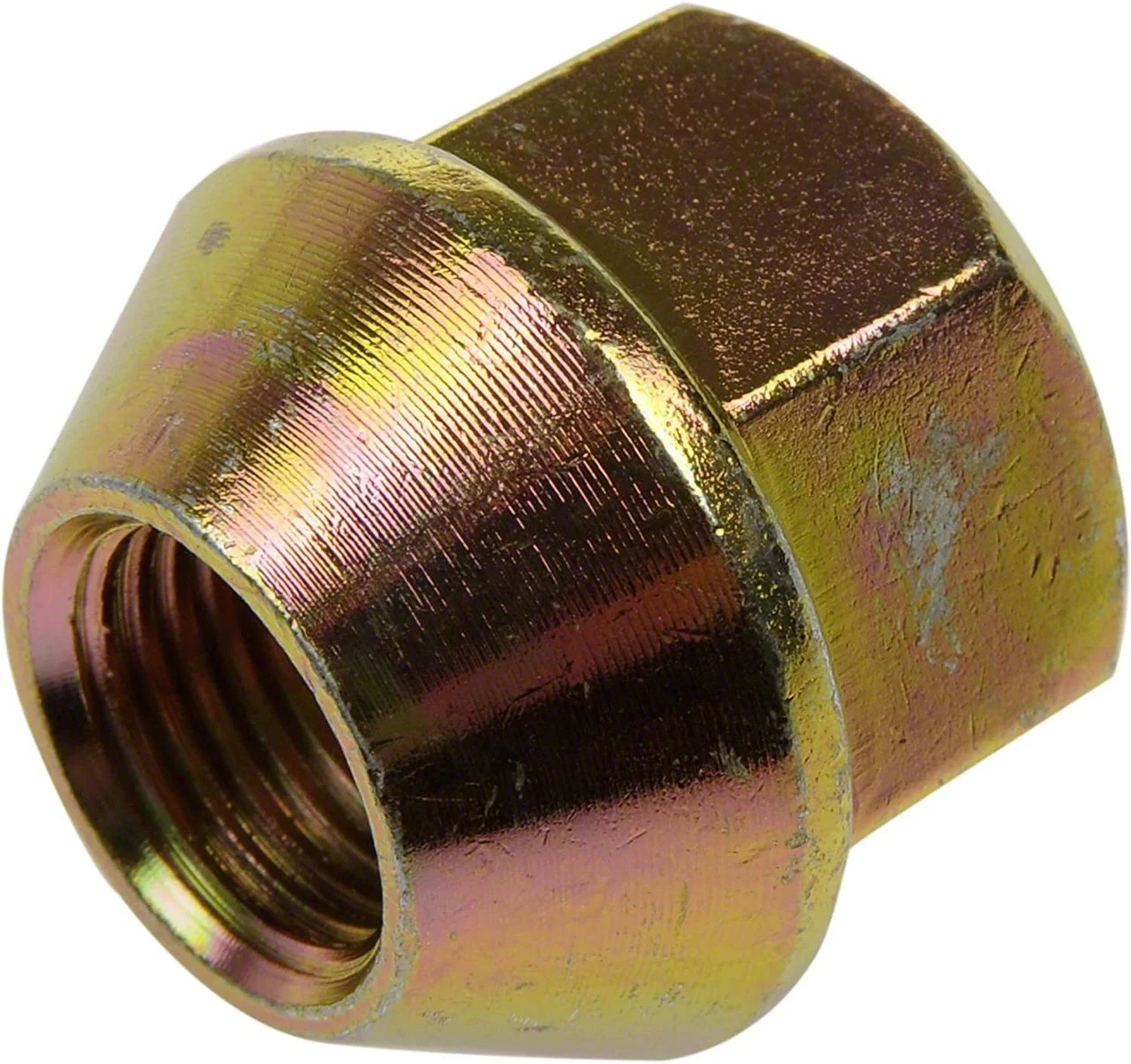 Yellow Zinc Bulge Wheel Nuts; 9/16-18-Inch; Set of 10 (03-11 RAM 2500)