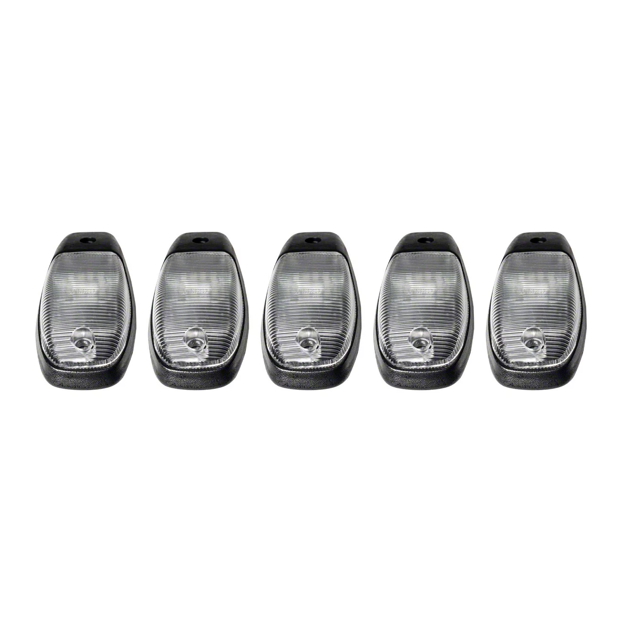 5-Piece Amber LED Roof Cab Lights; Clear Lens (19-26 RAM 3500)