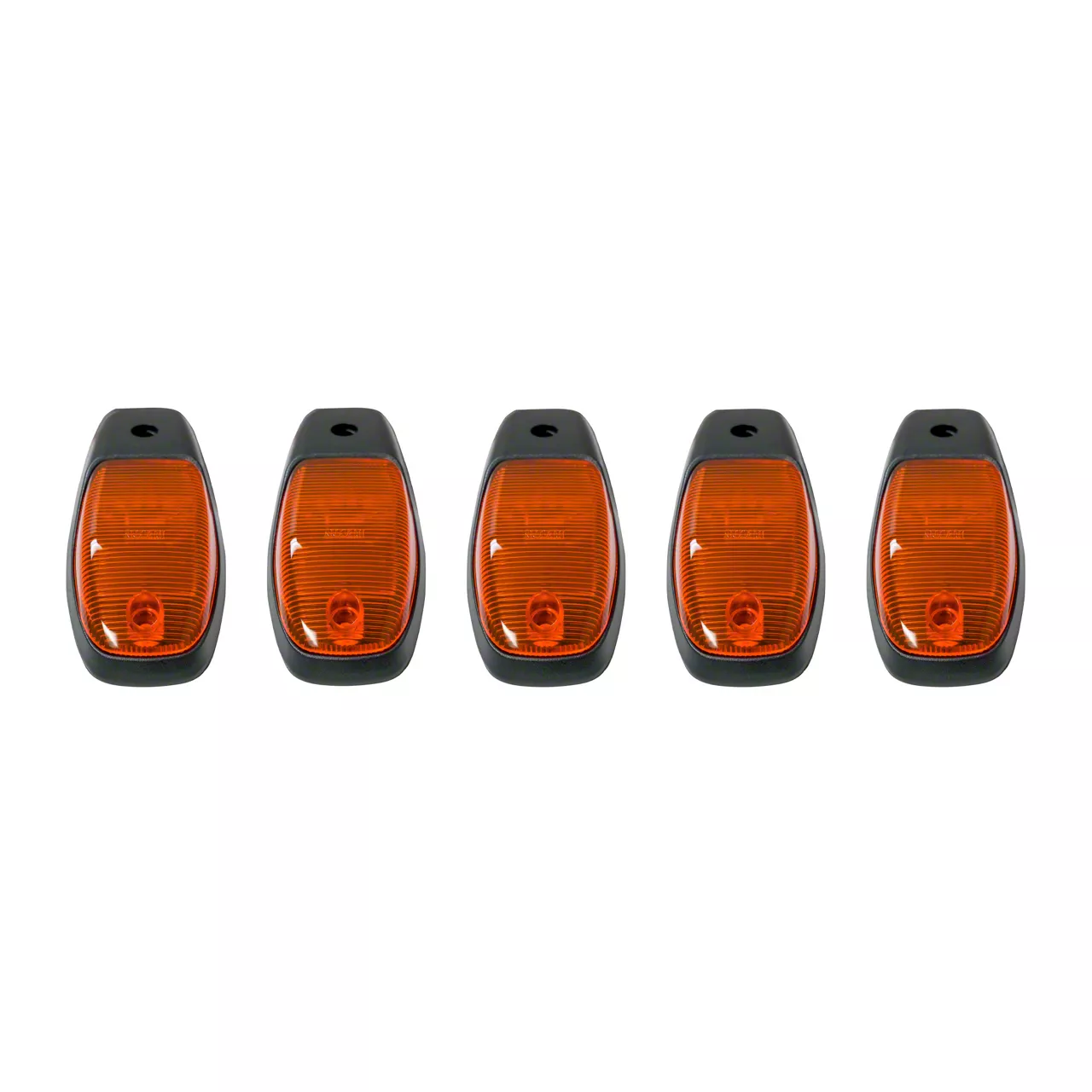 5-Piece Amber LED Roof Cab Lights; Amber Lens (19-26 RAM 3500)