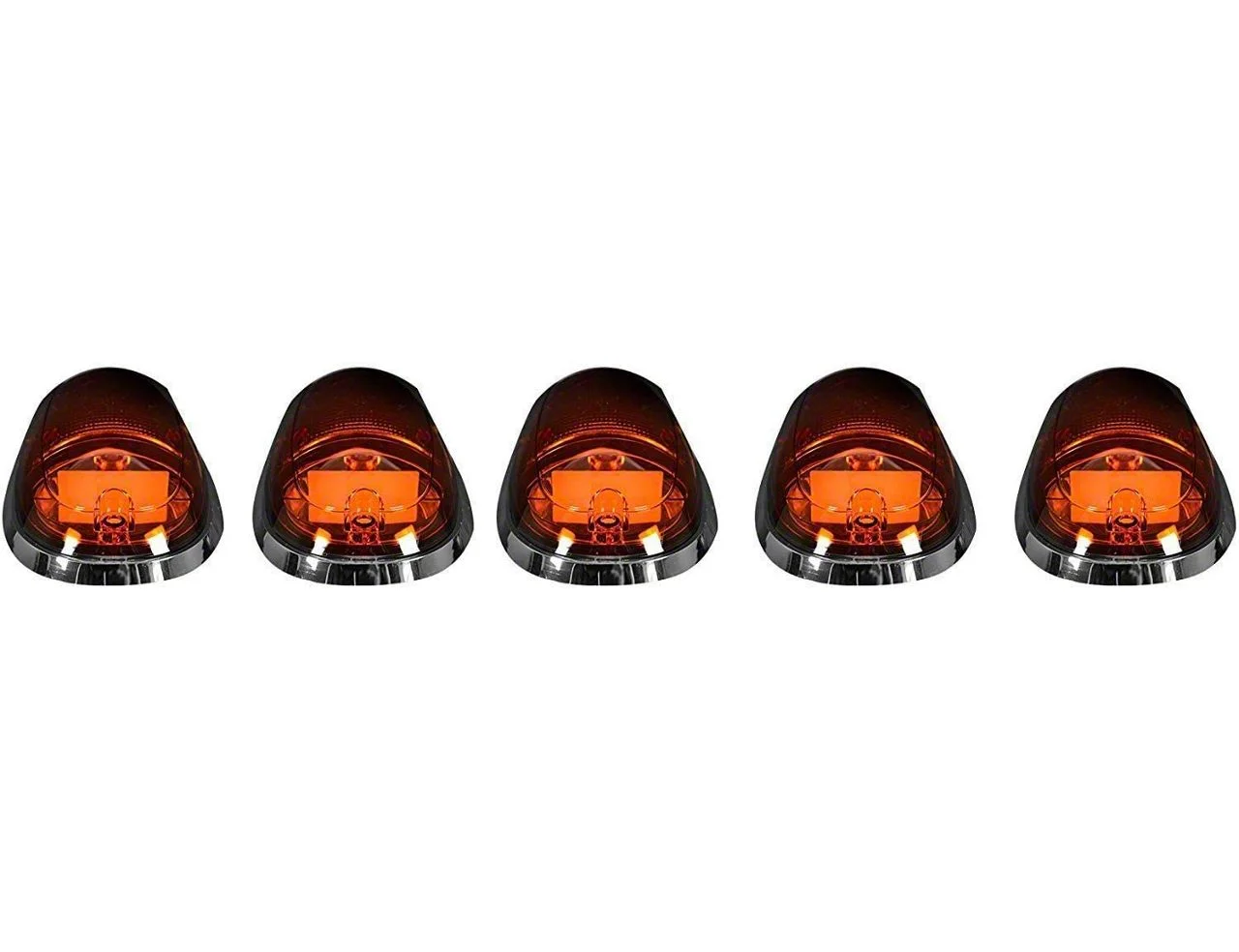 5-Piece Amber OLED Roof Cab Lights; Amber Lens (03-18 RAM 3500)