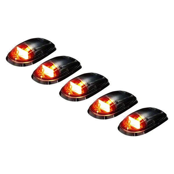 5-Piece Amber OLED Roof Cab Lights; Clear Lens (03-18 RAM 3500)