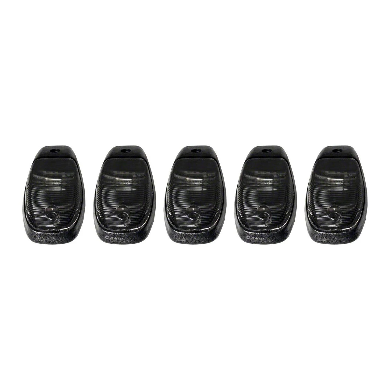 5-Piece White LED Roof Cab Lights; Smoked Lens (19-26 RAM 3500)