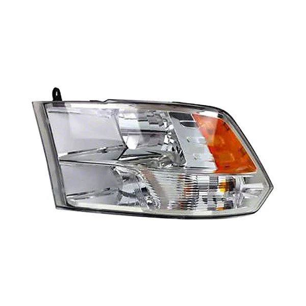 OE Certified Replacement Headlight without Daytime Running Lights; Chrome Housing; Clear Lens; Driver Side (12-18 RAM 3500)
