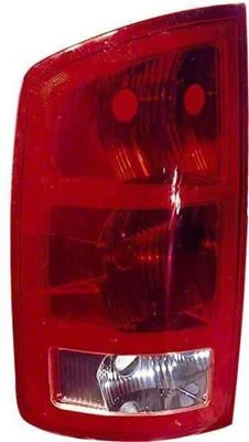 CAPA Replacement Tail Light; Chrome Housing; Red/Clear Lens; Passenger Side (03-06 RAM 3500)