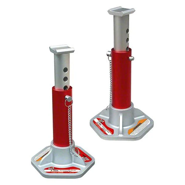 Big Red Aluminum Jack Stands; 3-Ton Capacity