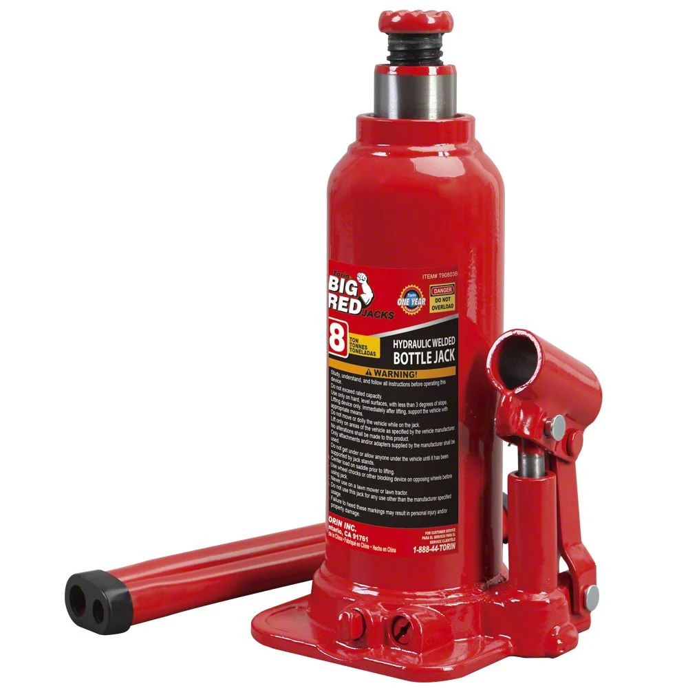 Big Red Hydraulic Bottle Jack; 8-Ton Capacity