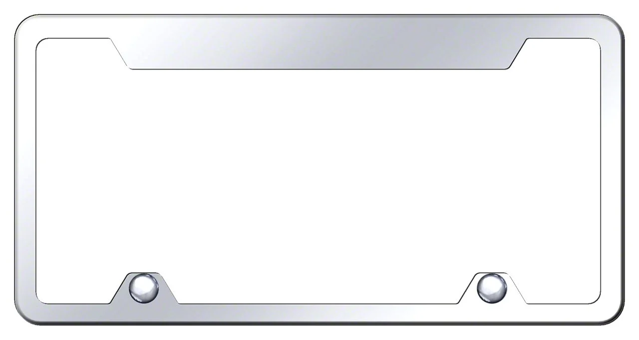Stainless Steel Wide-Top License Plate Frame (Universal; Some Adaptation May Be Required)